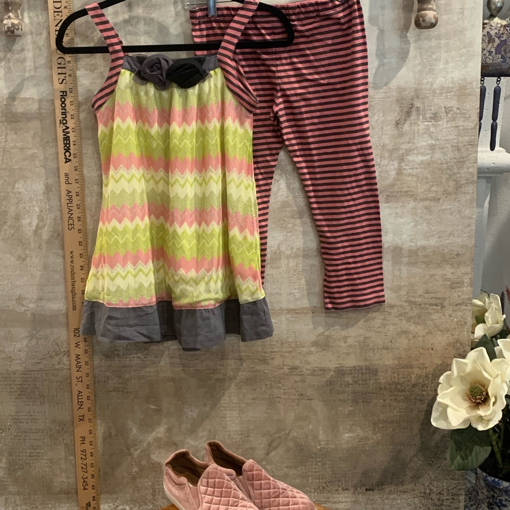 Girls dress and leggings set size 12